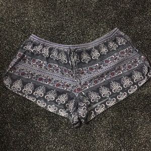 Patterned fabric shorts